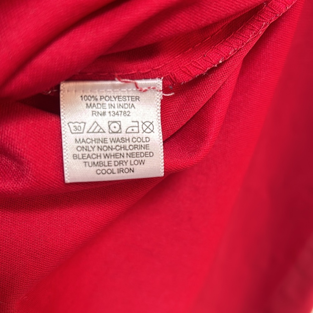 Indulge Red Sleeveless Collared Shirt Dress - Size 1X - Button Detail - Picture 5 of 5